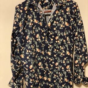 Bar III Navy Floral Button-Up Shirt